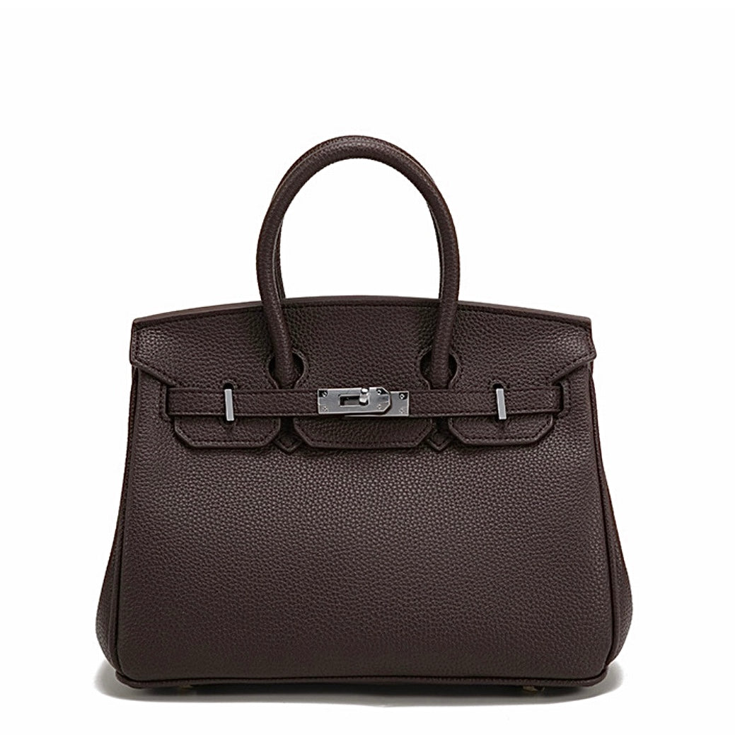 Sac à main inspi Birkin « Toffee » boucle argenté