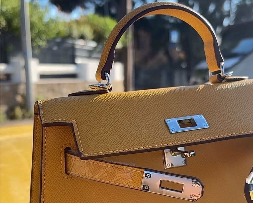 Sac à Main Cuir Honey - Style Kelly Français | MAISONBYKM